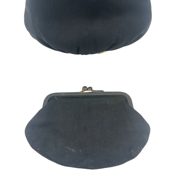 Vintage Black Satin Purse Coin Pouch & Gold-Tone Clasp Theater Props - Picture 2 of 10